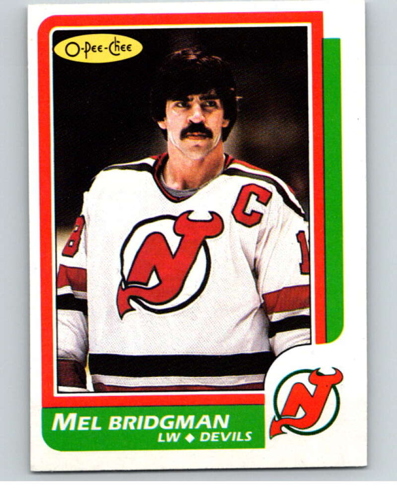1986-87 O-Pee-Chee #136 Mel Bridgman New Jersey Devils V63493 Image 1