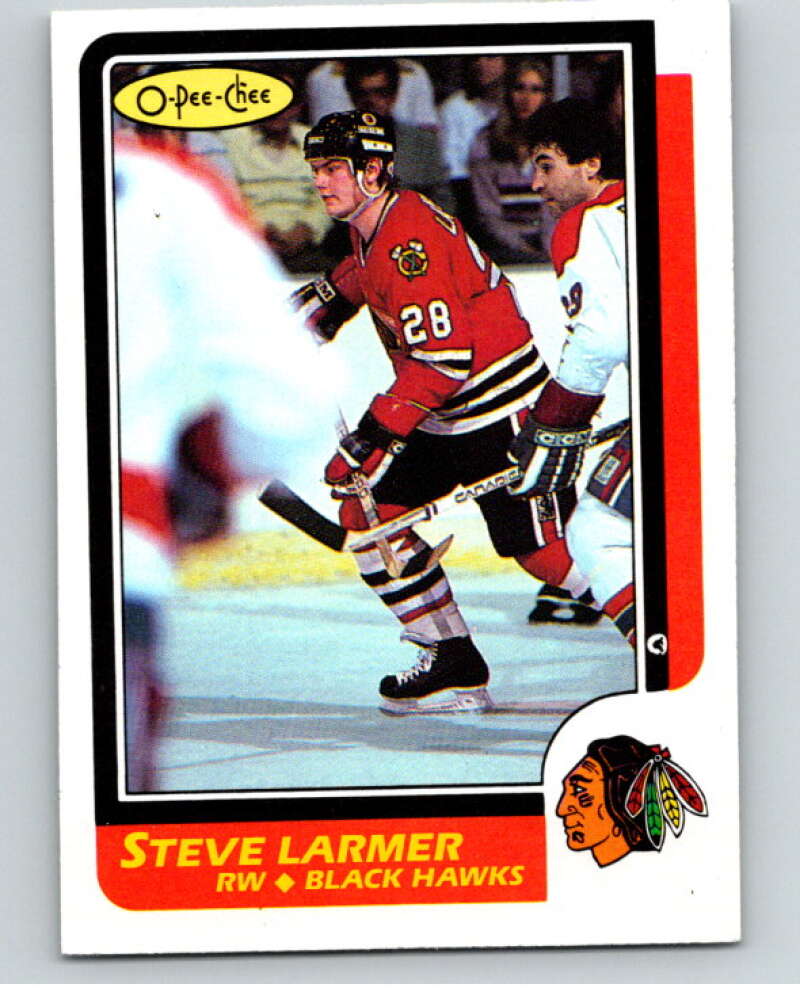 1986-87 O-Pee-Chee #139 Steve Larmer Chicago Blackhawks V63500 Image 1