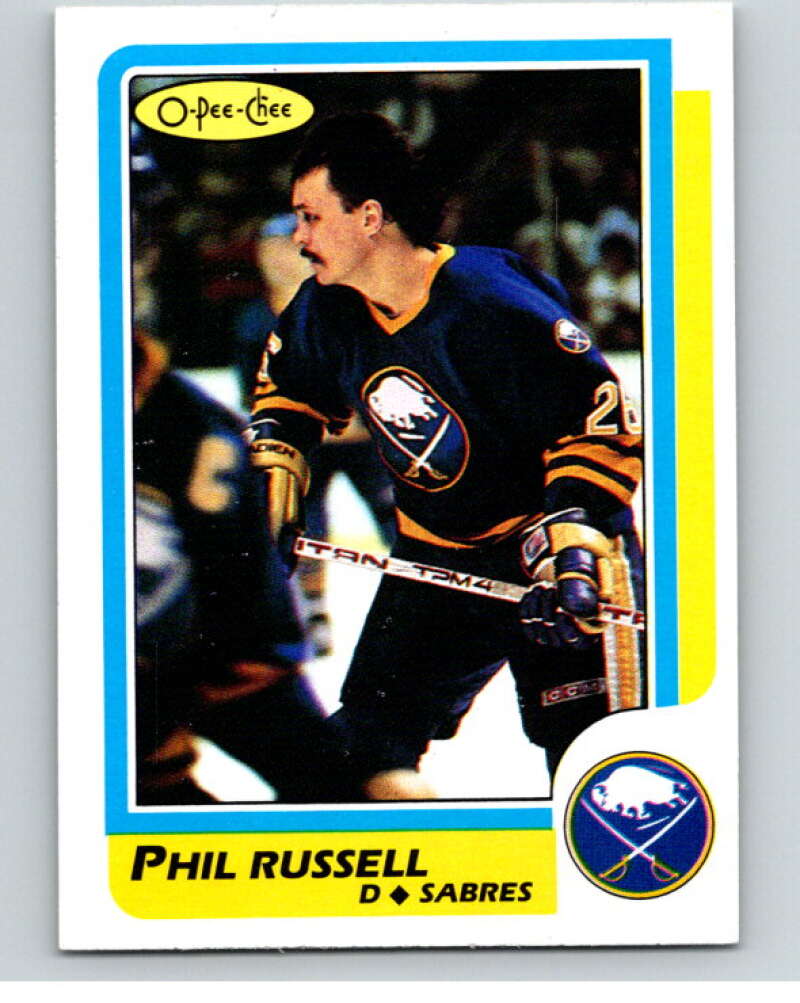 1986-87 O-Pee-Chee #142 Phil Russell Buffalo Sabres V63508 Image 1