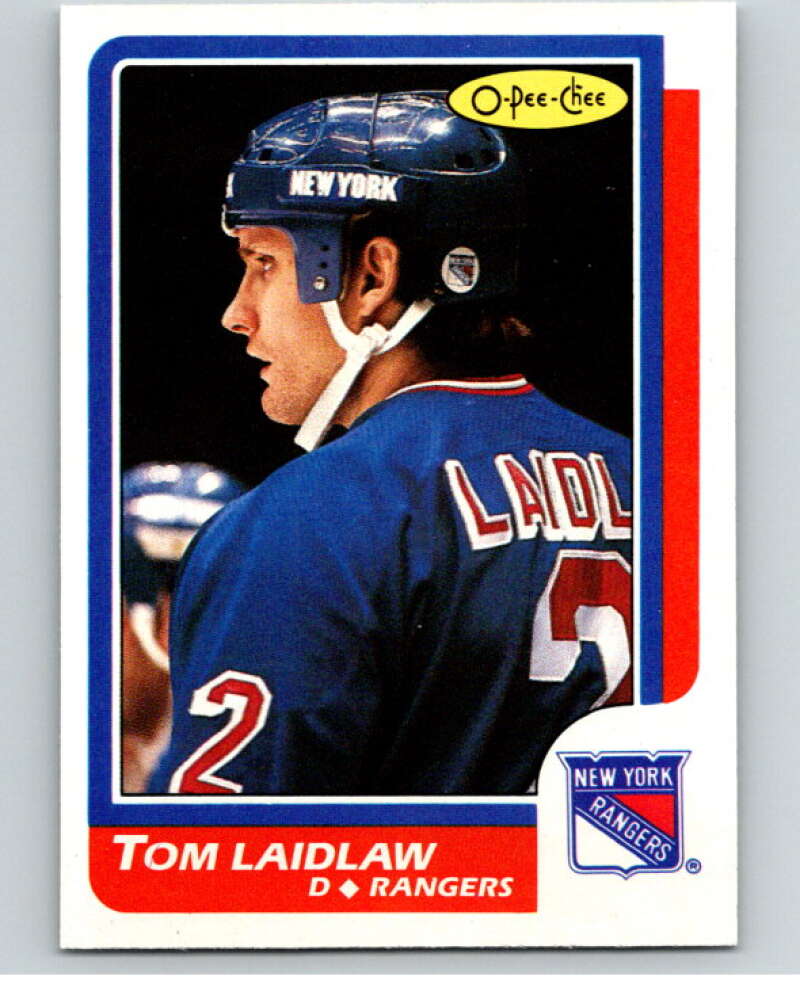 1986-87 O-Pee-Chee #147 Tom Laidlaw New York Rangers V63516 Image 1