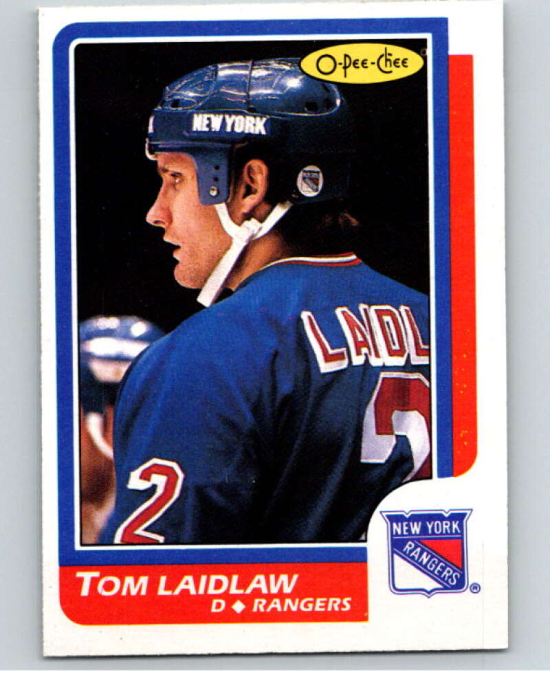 1986-87 O-Pee-Chee #147 Tom Laidlaw New York Rangers V63517 Image 1