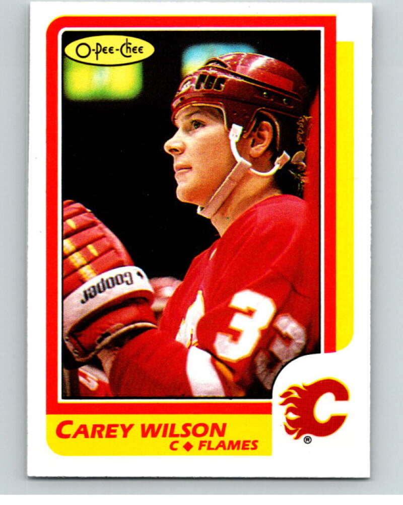 1986-87 O-Pee-Chee #166 Carey Wilson Calgary Flames V63550 Image 1