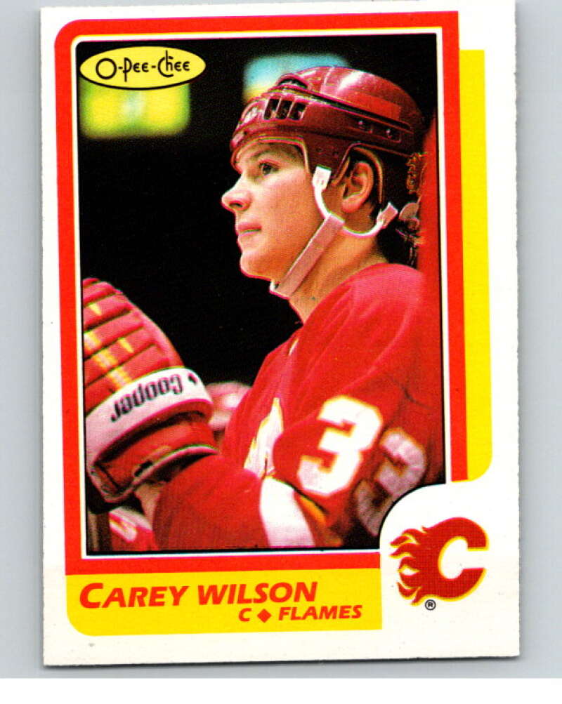 1986-87 O-Pee-Chee #166 Carey Wilson Calgary Flames V63551 Image 1