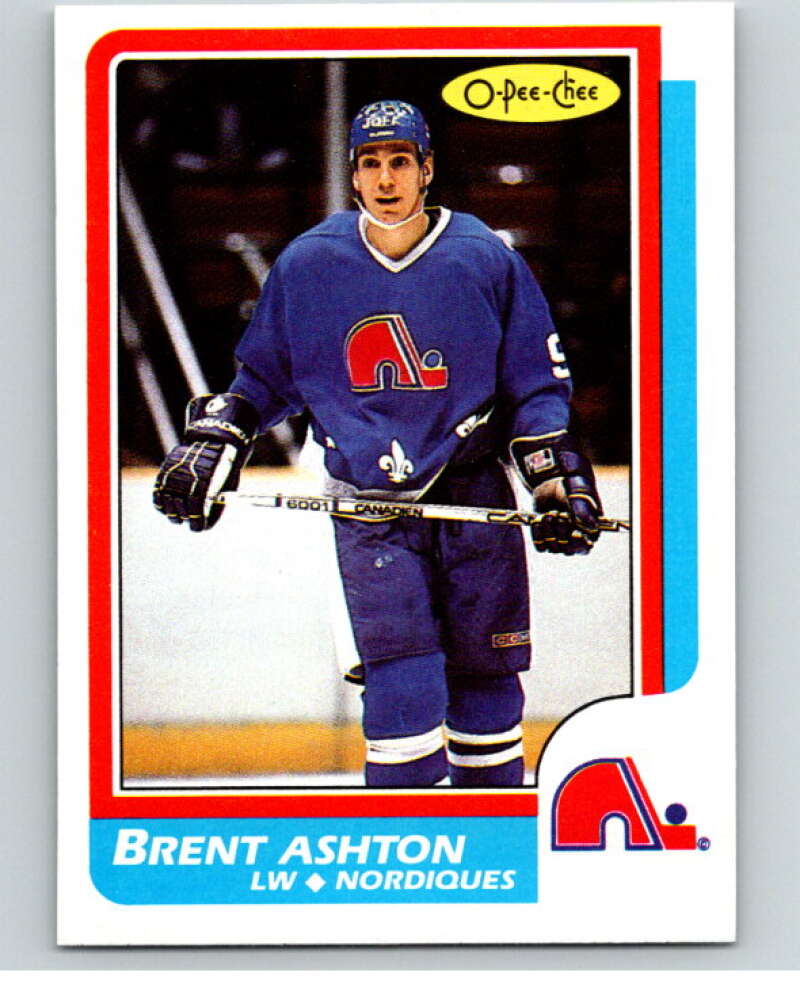 1986-87 O-Pee-Chee #181 Brent Ashton Quebec Nordiques V63573 Image 1