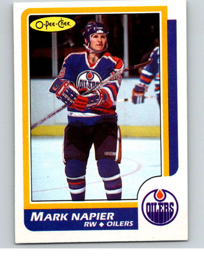 1986-87 O-Pee-Chee #183 Mark Napier Edmonton Oilers V63579 Image 1