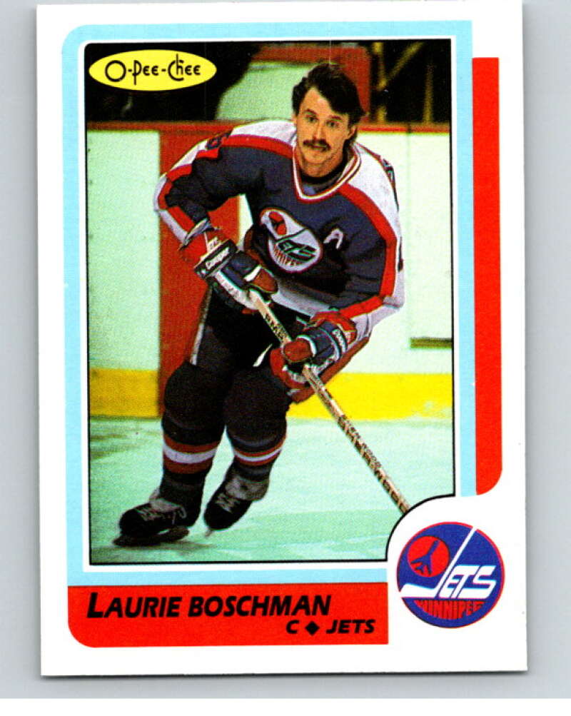 1986-87 O-Pee-Chee #184 Laurie Boschman Winnipeg Jets V63582 Image 1