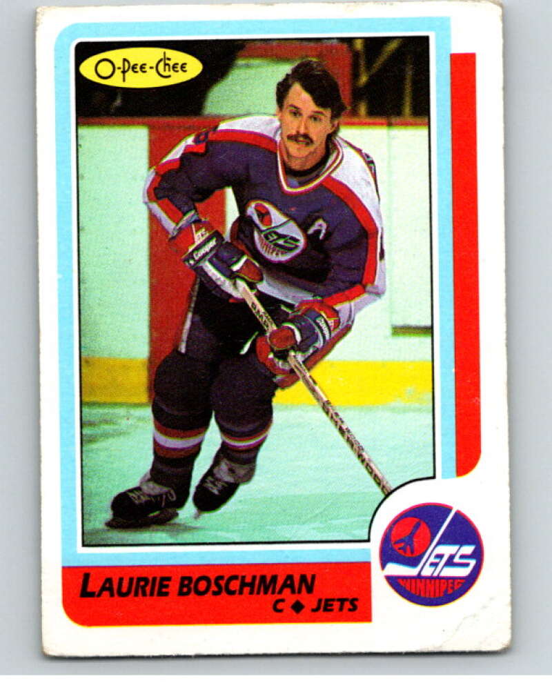 1986-87 O-Pee-Chee #184 Laurie Boschman Winnipeg Jets V63583 Image 1