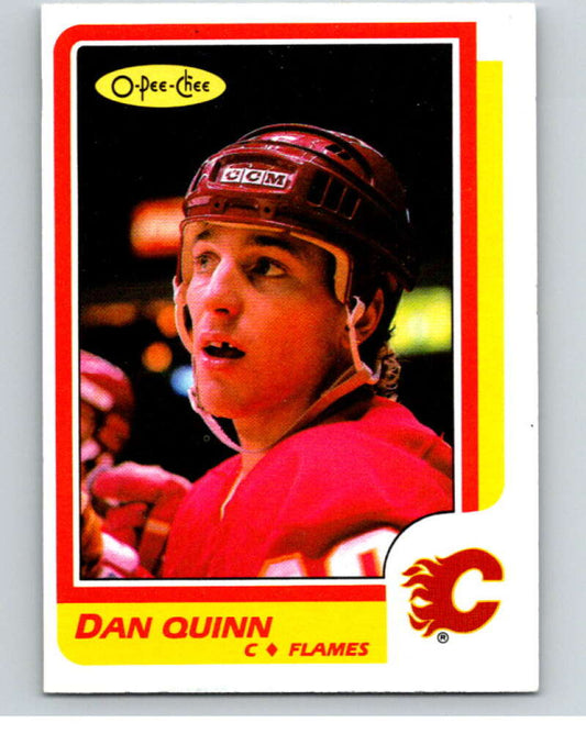 1986-87 O-Pee-Chee #204 Dan Quinn  Calgary Flames  V63617 Image 1