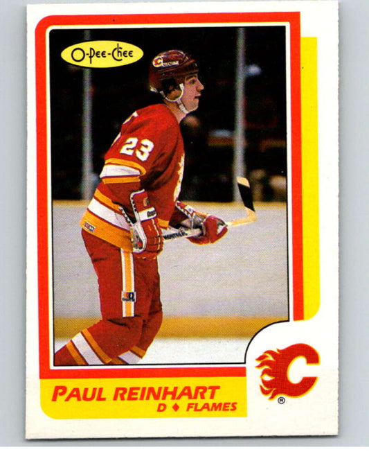1986-87 O-Pee-Chee #205 Paul Reinhart  Calgary Flames  V63618 Image 1