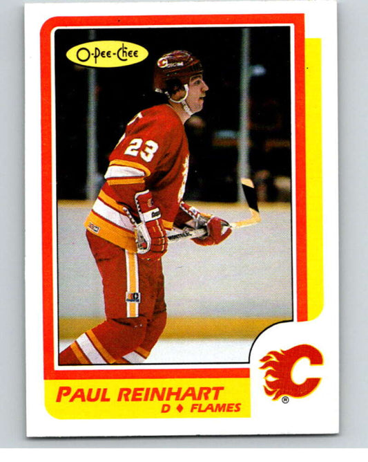 1986-87 O-Pee-Chee #205 Paul Reinhart  Calgary Flames  V63619 Image 1
