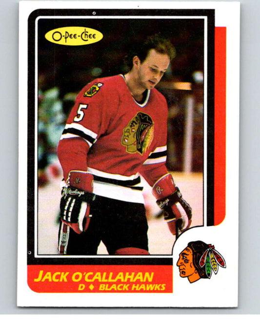 1986-87 O-Pee-Chee #207 Jack O'Callahan  Chicago Blackhawks  V63621 Image 1