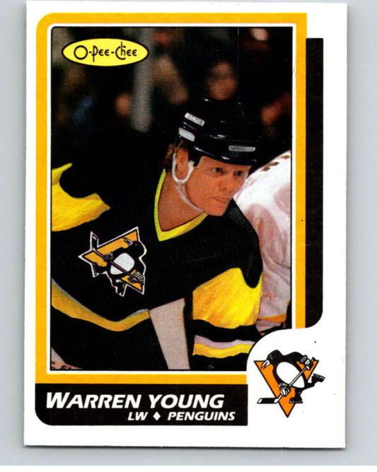 1986-87 O-Pee-Chee #209 Warren Young  Pittsburgh Penguins  V63623 Image 1