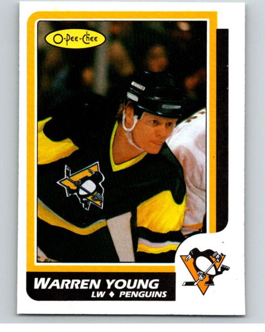 1986-87 O-Pee-Chee #209 Warren Young  Pittsburgh Penguins  V63624 Image 1