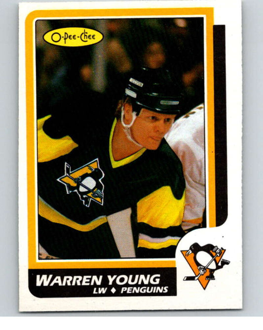 1986-87 O-Pee-Chee #209 Warren Young  Pittsburgh Penguins  V63625 Image 1