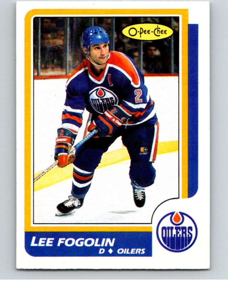 1986-87 O-Pee-Chee #210 Lee Fogolin Edmonton Oilers V63627 Image 1