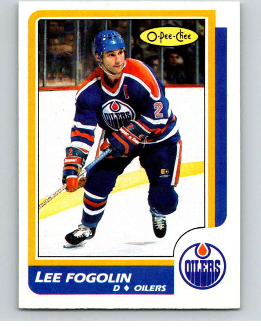 1986-87 O-Pee-Chee #210 Lee Fogolin  Edmonton Oilers  V63627 Image 1