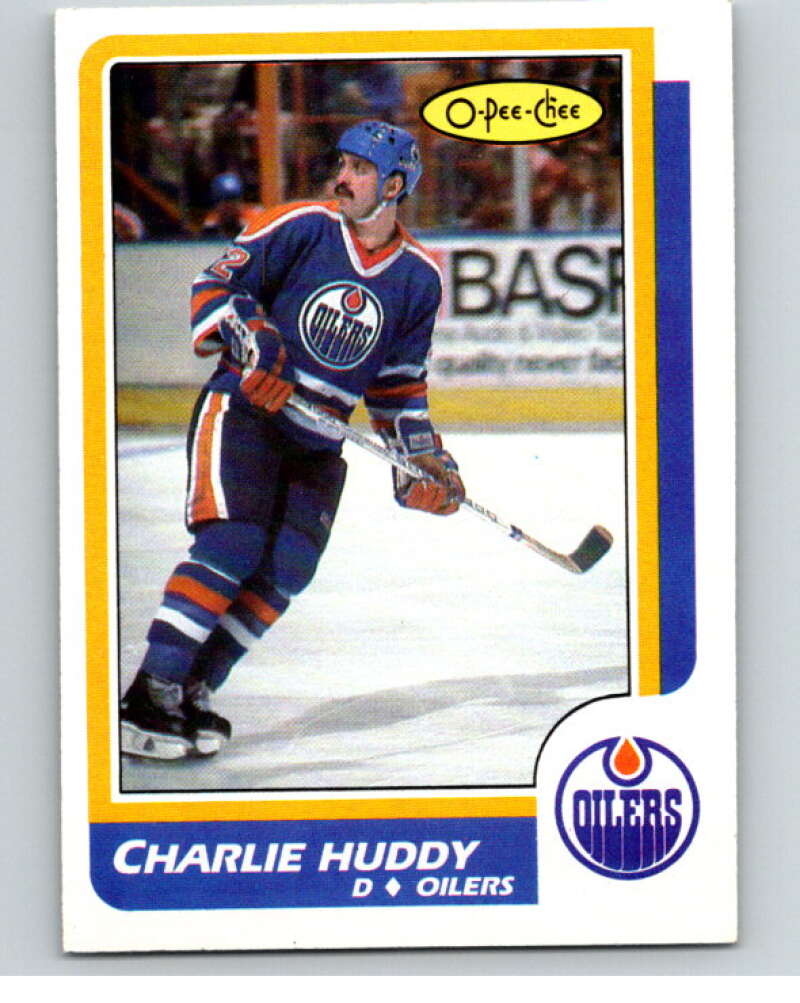 1986-87 O-Pee-Chee #211 Charlie Huddy Edmonton Oilers V63628 Image 1