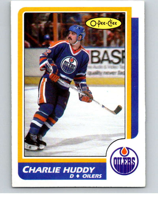 1986-87 O-Pee-Chee #211 Charlie Huddy  Edmonton Oilers  V63629 Image 1