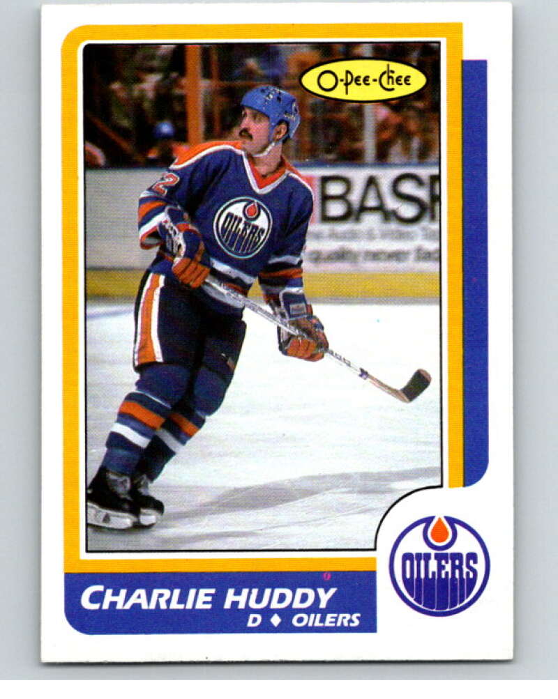 1986-87 O-Pee-Chee #211 Charlie Huddy Edmonton Oilers V63631 Image 1