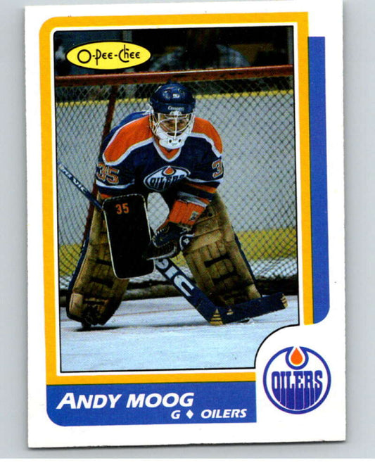 1986-87 O-Pee-Chee #212 Andy Moog  Edmonton Oilers  V63632 Image 1