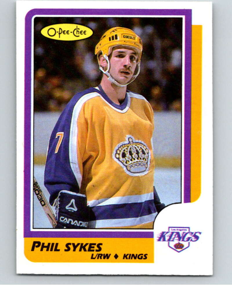 1986-87 O-Pee-Chee #216 Phil Sykes RC Rookie Los Angeles Kings V63639 Image 1