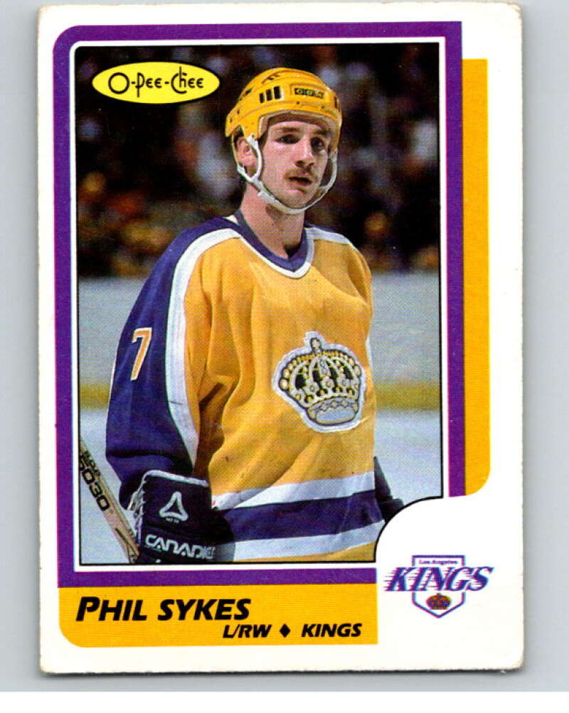 1986-87 O-Pee-Chee #216 Phil Sykes RC Rookie Los Angeles Kings V63640 Image 1