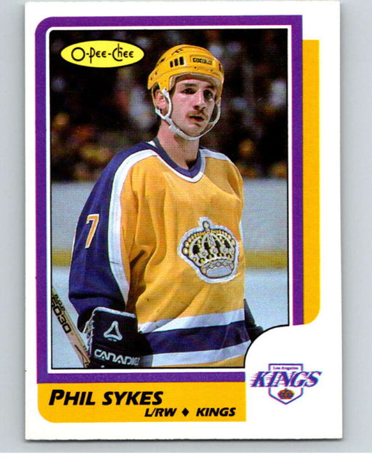 1986-87 O-Pee-Chee #216 Phil Sykes  RC Rookie Los Angeles Kings  V63641 Image 1