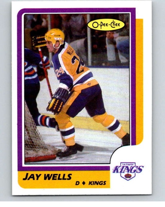 1986-87 O-Pee-Chee #217 Jay Wells  Los Angeles Kings  V63642 Image 1