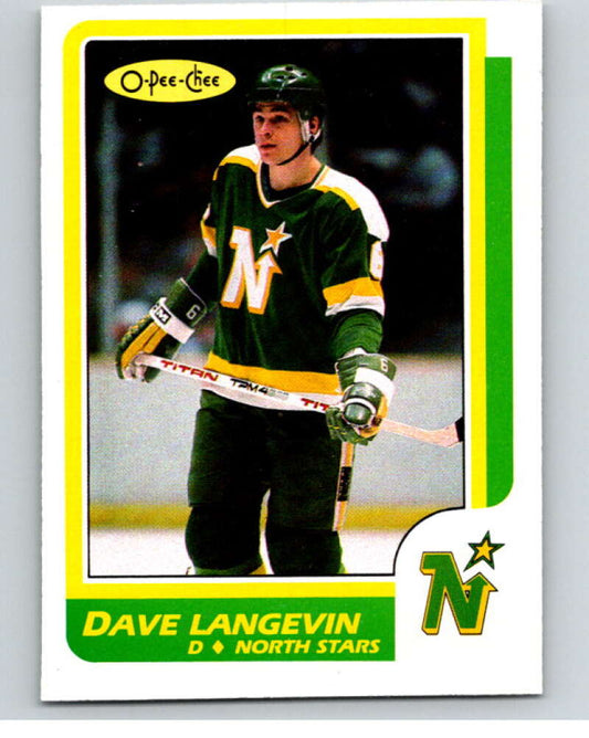 1986-87 O-Pee-Chee #218 Dave Langevin  Minnesota North Stars  V63643 Image 1