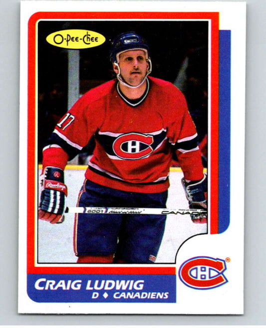 1986-87 O-Pee-Chee #220 Craig Ludwig  Montreal Canadiens  V63648 Image 1