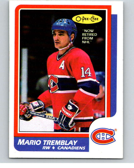 1986-87 O-Pee-Chee #223 Mario Tremblay  Montreal Canadiens  V63652 Image 1