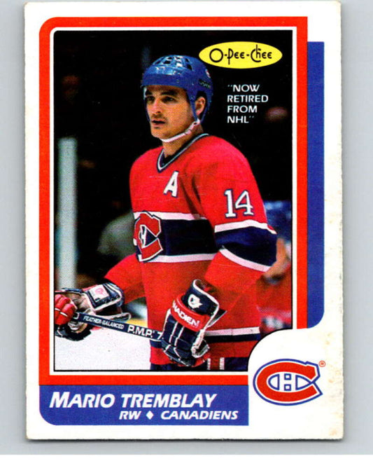 1986-87 O-Pee-Chee #223 Mario Tremblay  Montreal Canadiens  V63654 Image 1