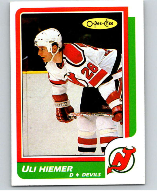 1986-87 O-Pee-Chee #226 Uli Hiemer  RC Rookie New Jersey Devils  V63663 Image 1
