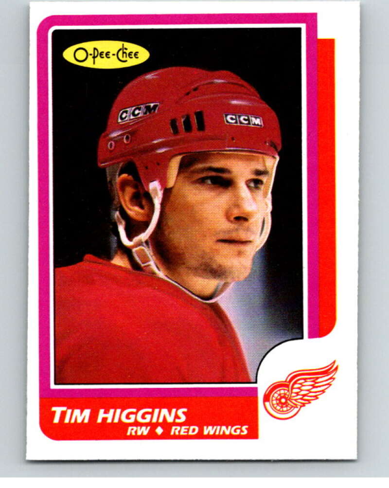 1986-87 O-Pee-Chee #227 Tim Higgins Detroit Red Wings V63664 Image 1