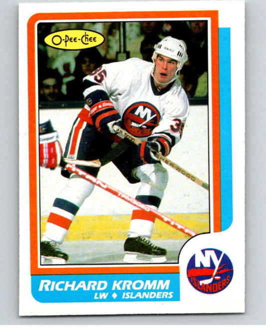 1986-87 O-Pee-Chee #229 Richard Kromm  New York Islanders  V63669 Image 1