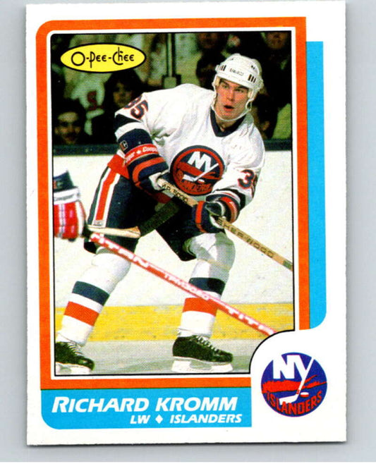 1986-87 O-Pee-Chee #229 Richard Kromm  New York Islanders  V63670 Image 1