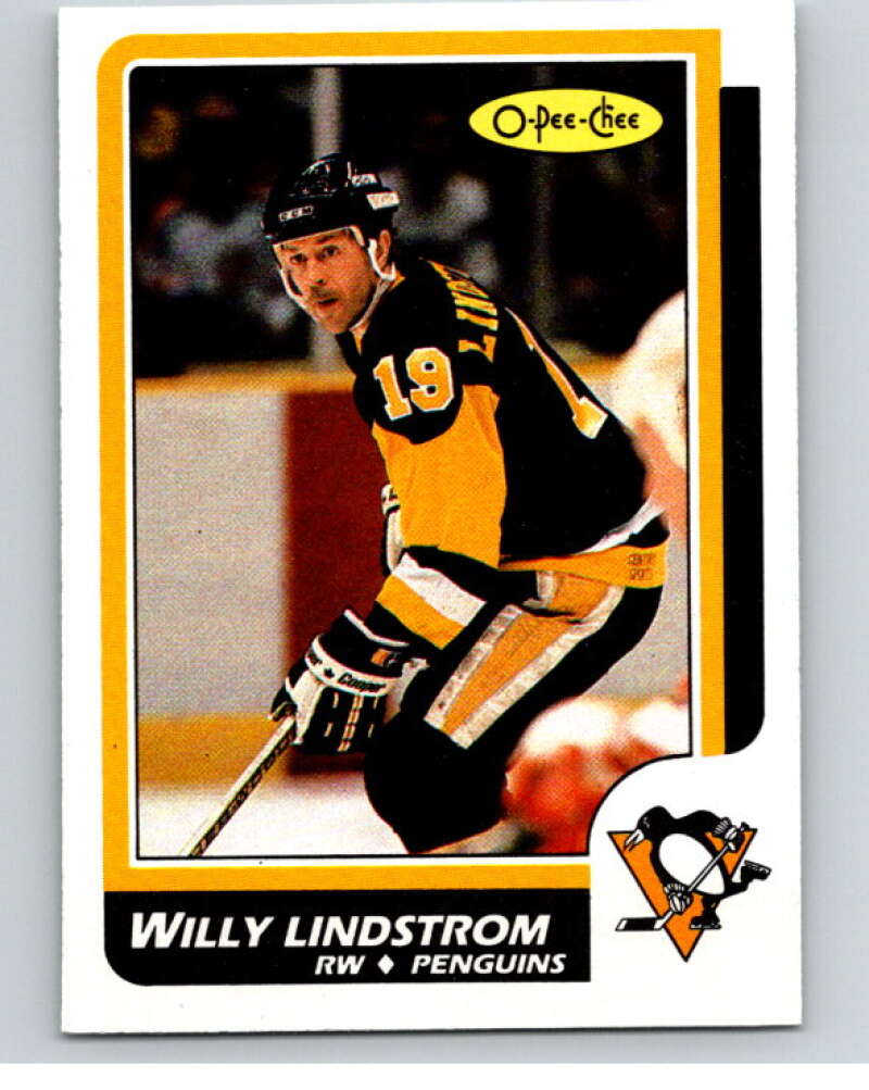 1986-87 O-Pee-Chee #232 Willy Lindstrom Pittsburgh Penguins V63675 Image 1