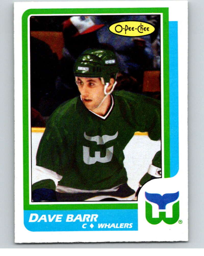 1986-87 O-Pee-Chee #237 Dave Barr RC Rookie Hartford Whalers V63686 Image 1