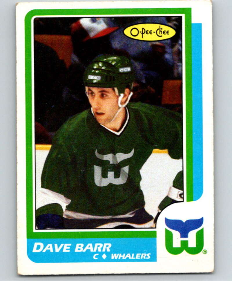 1986-87 O-Pee-Chee #237 Dave Barr RC Rookie Hartford Whalers V63687 Image 1