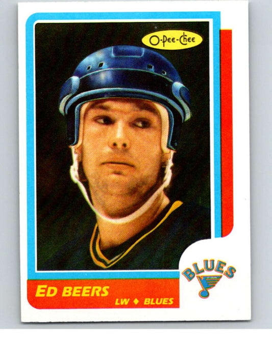 1986-87 O-Pee-Chee #238 Ed Beers  St. Louis Blues  V63689 Image 1