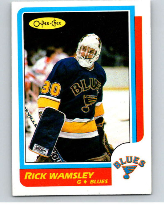 1986-87 O-Pee-Chee #240 Rick Wamsley  St. Louis Blues  V63691 Image 1
