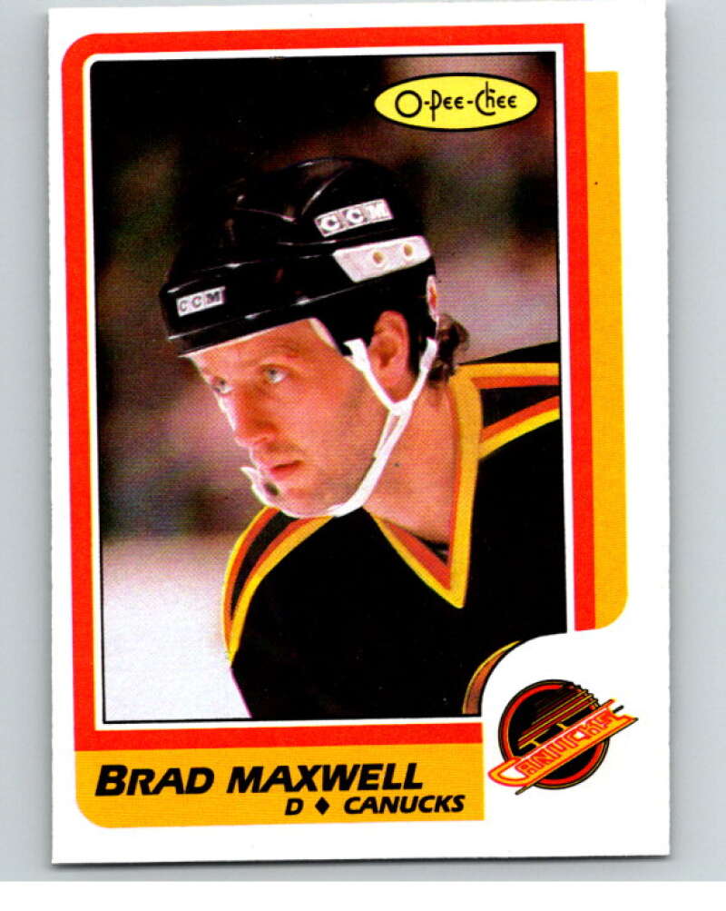 1986-87 O-Pee-Chee #242 Brad Maxwell Vancouver Canucks V63693 Image 1