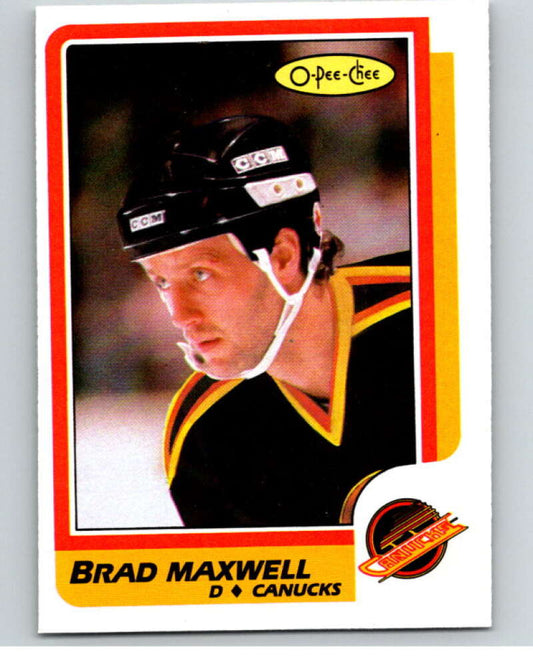 1986-87 O-Pee-Chee #242 Brad Maxwell  Vancouver Canucks  V63693 Image 1