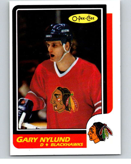 1986-87 O-Pee-Chee #243 Gary Nylund  Chicago Blackhawks  V63694 Image 1