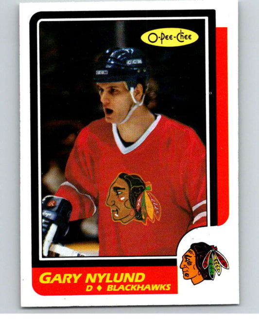 1986-87 O-Pee-Chee #243 Gary Nylund  Chicago Blackhawks  V63696 Image 1