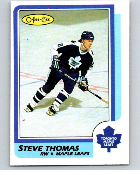 1986-87 O-Pee-Chee #245 Steve Thomas  RC Rookie Maple Leafs  V63700 Image 1