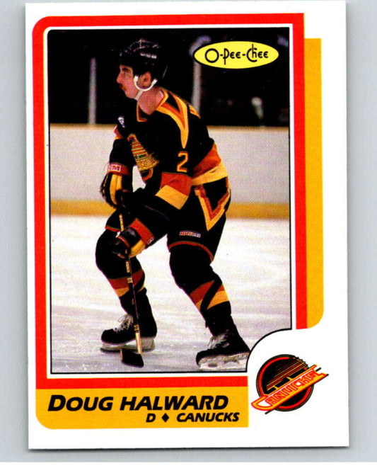 1986-87 O-Pee-Chee #248 Doug Halward  Vancouver Canucks  V63703 Image 1