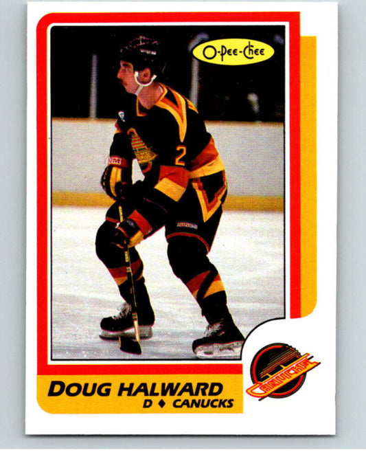1986-87 O-Pee-Chee #248 Doug Halward  Vancouver Canucks  V63704 Image 1