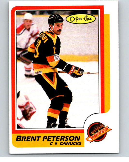 1986-87 O-Pee-Chee #251 Brent Peterson  Vancouver Canucks  V63707 Image 1