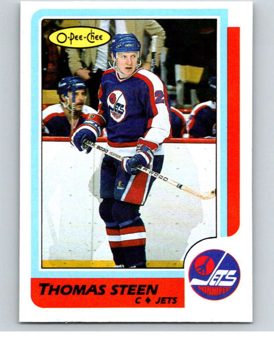 1986-87 O-Pee-Chee #257 Thomas Steen  Winnipeg Jets  V63714 Image 1